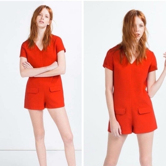 Zara Pants - ZARA Red Romper